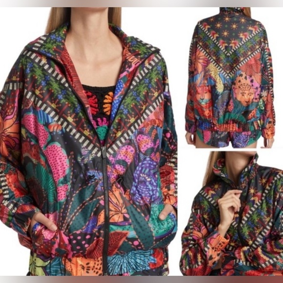 FARM Rio Jackets & Blazers - NWOT FARM RIO Cool Leopards Windbreaker